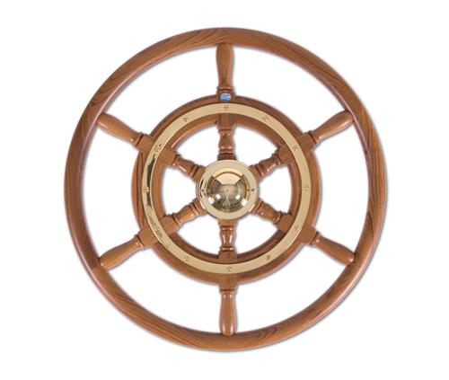Stazo stuurwiel type 02 teak/messing 60cm