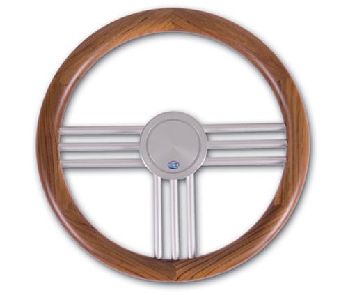 Stazo hoepelstuurwiel type 27 teak/aluminium 40cm