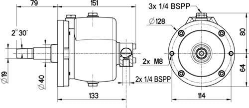 Lecomble & Schmitt stuurpomp LS430 29CT30AL 29cc / omwenteling