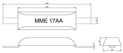 MME huid/roeranode aluminium MME17AA