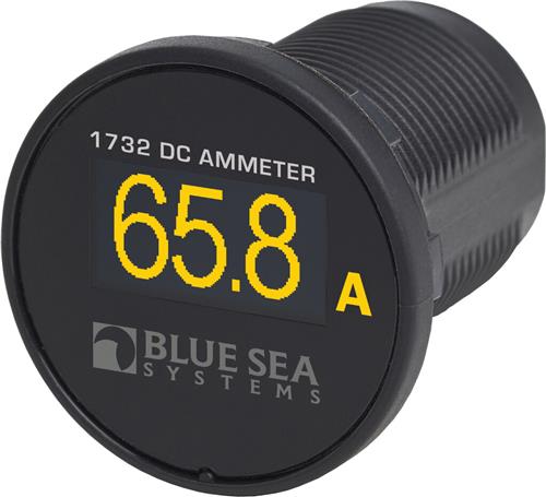 Blue Sea Systems mini OLED DC ampèremeter 12/24V 29 mm geel
