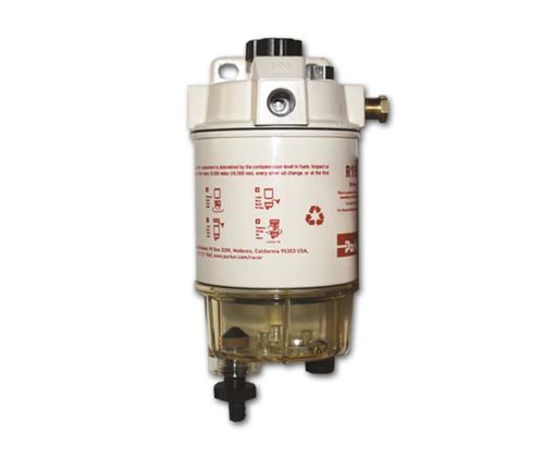 Racor brandstoffilter/waterafscheider 57ltr kunststof kom
