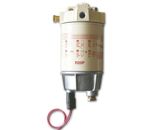 Racor brandstoffilter/waterafscheider 57ltr metalen kom met alarm
