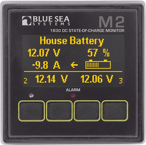 Blue Sea Systems monitor M2 OLED DC SOC M2 8-70V/-500A-500A