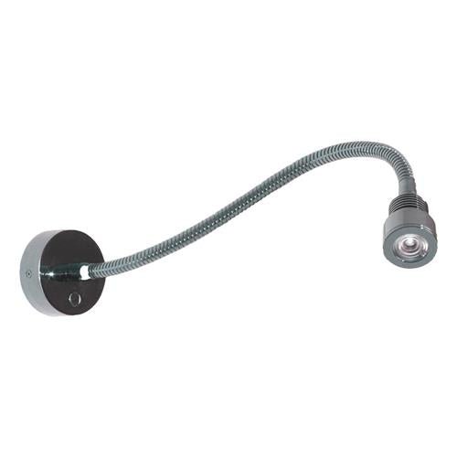 Prebit LED flexlamp 01 300mm met USB-C chroom warm wit 10-30V 2,7W 44° dimbaar