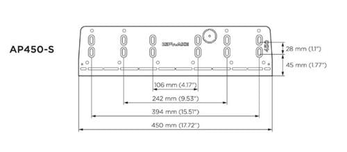 Zipwake adapterplaten AP450-S voor 450-Serie