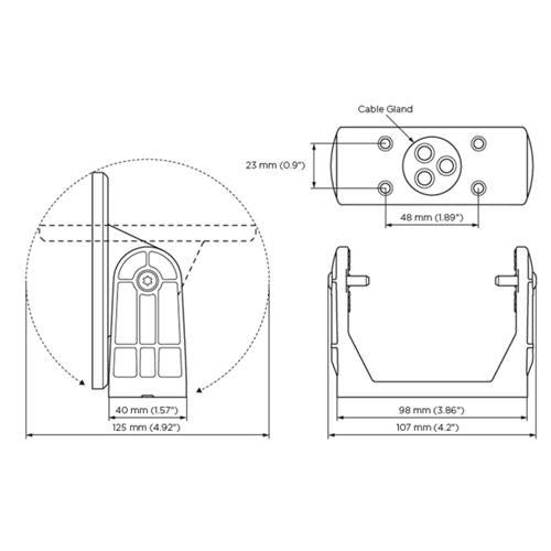 Zipwake gimbal bracket voor control panel