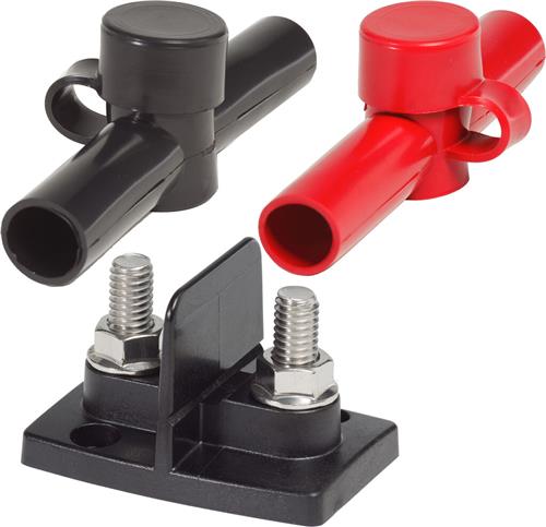 Blue Sea Systems PowerPost dual 2x 3/8 inch stiften met isolatie