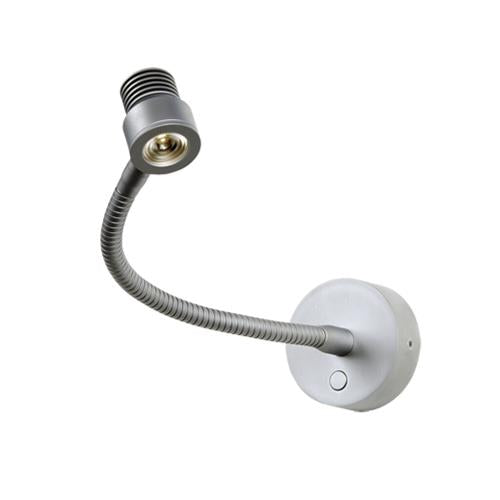 Prebit LED flexlamp 02 mat chroom 12/24V warm wit 44°