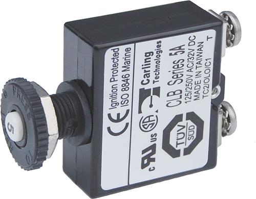 Blue Sea Systems stroomonderbreker drukknop ST 5A