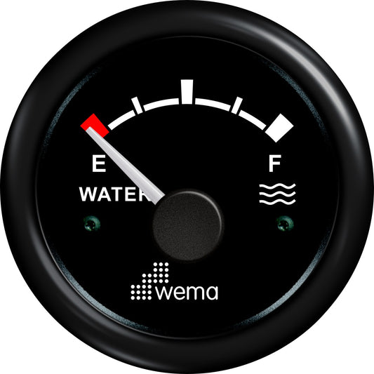Tankmeter water zwart
