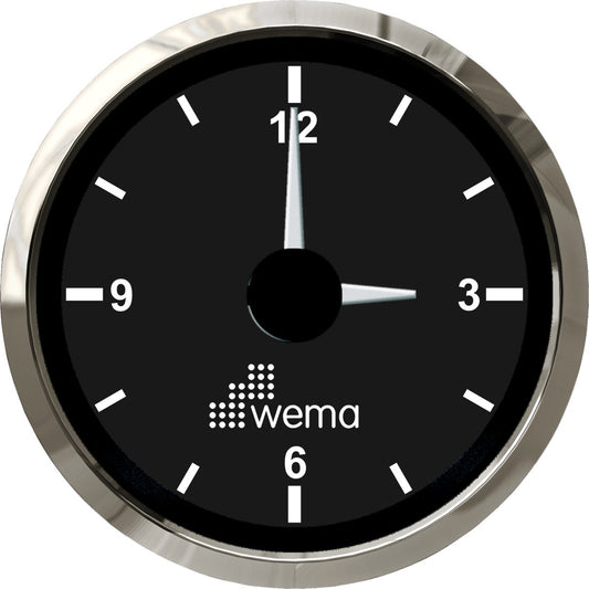 Silver serie klok zwart