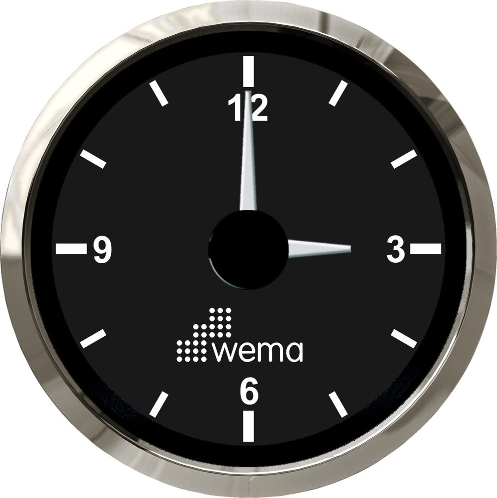 Silver serie klok zwart