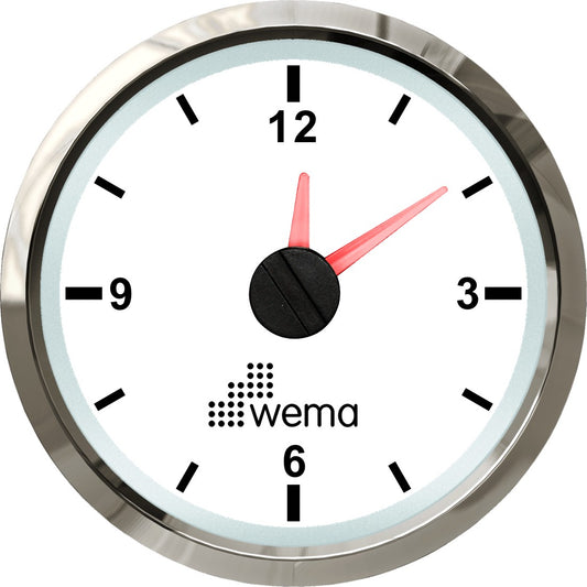 Silver serie klok wit