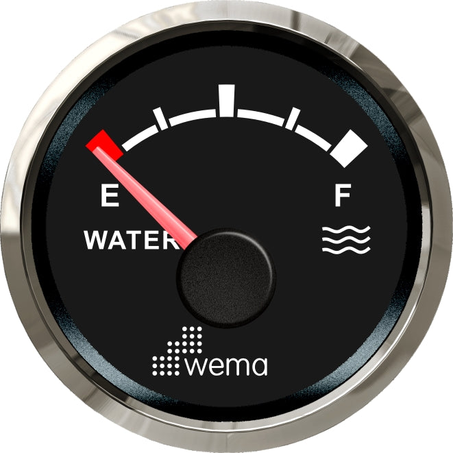 Silver serie tankmeter water NMEA2000 zwart