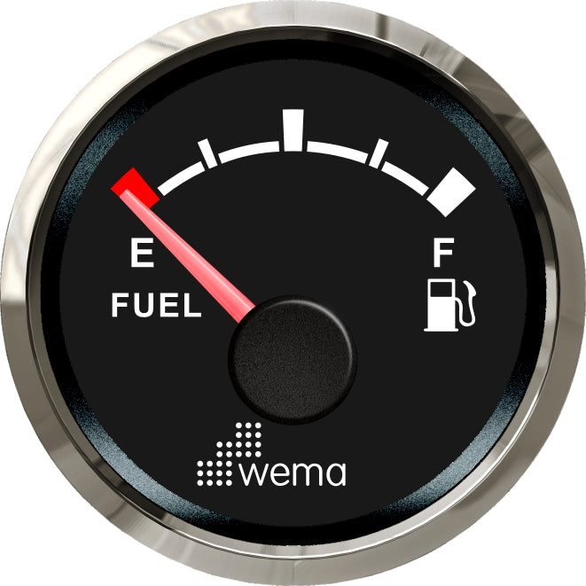 Silver serie tankmeter brandstof NMEA2000 zwart