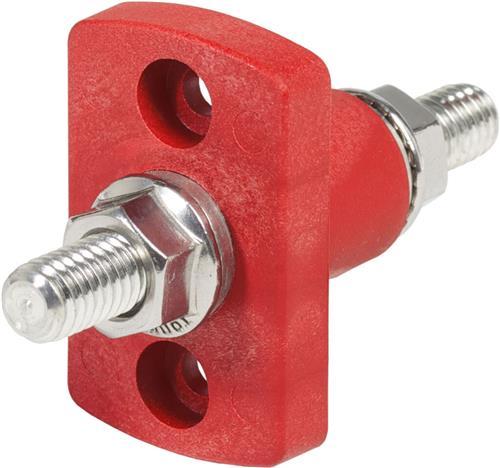 Blue Sea Systems doorvoerterminals 3/8-16 stud rood