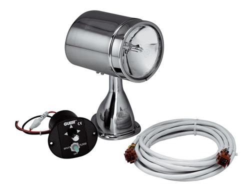 Marinco 5″ roestvrijstalen spot/schijnwerper 15′ harnas en bediening