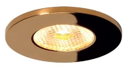 Prebit LED inbouwspot EB01-1 glanzend goud warm wit 10-30V 3W 44° incl. ballast
