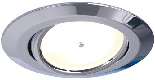 Prebit LED inbouwlamp EB15-2 master kantelbaar chroom warm wit 10-30V 3W dimbaar