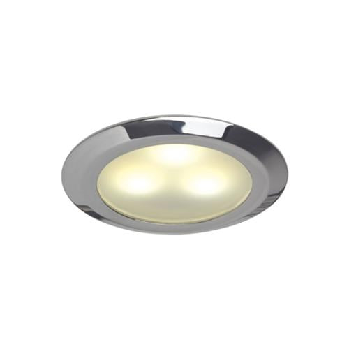 Prebit LED inbouwlamp EB12-2 master chroom warm wit 10-30V 3x1W dimbaar 44°