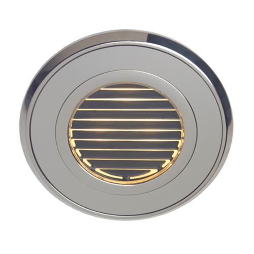 Prebit LED inbouwlamp EB33R-2 master lamellen rvs ø85mm gepolijst warm wit 10-30V 3W IP67