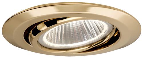 Prebit LED inbouwlamp EB19-00 glanzend goud 3.000K 350 mA 6,2W 20° kantelbaar zonder driver