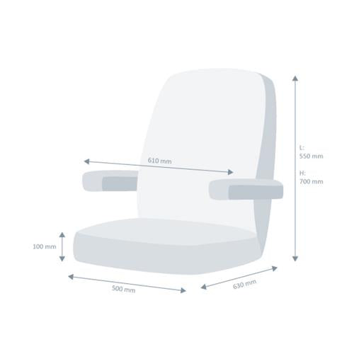 Pörtner stoelkuip California L / donkerblauw