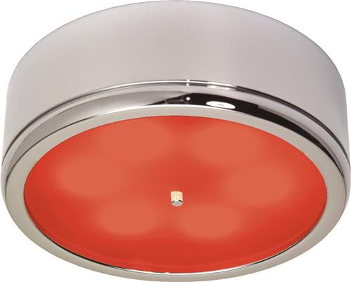 Prebit LED opbouwlamp D3-3 master chroom rood/warm wit 10-30V 6W incl. dimmermodule
