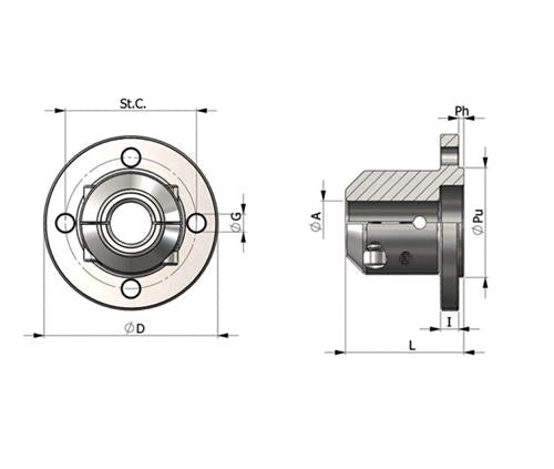 TOR Marine klemnaaf ø25xø102