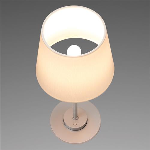 Prebit LED tafellamp KATI mat chroom 12/24V warm wit dimbaar