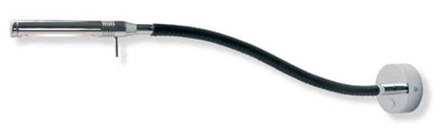 Prebit LED flexlamp 07 300mm D2W met USB bruin leer chroom warm wit 10-30V 3W
