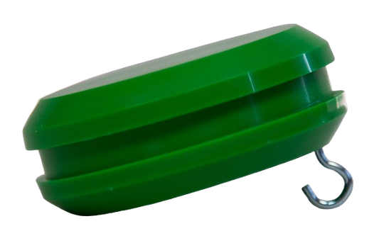 Knop kunststof groen met haak t.b.v. witte vlaggenstok