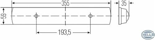 Hella LED (24) armatuur 10-30V wit