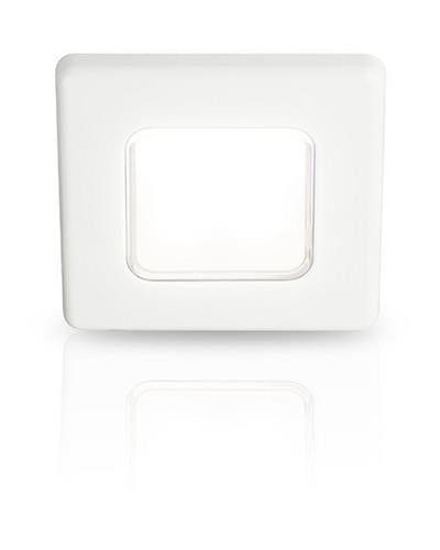 Hella EuroLED 75 inbouwspot vierkant 24V wit met spread wit licht