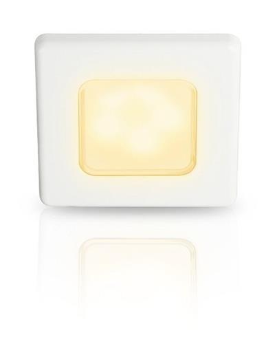 Hella EuroLED 75 inbouwspot vierkant 24V wit met spread warm wit licht
