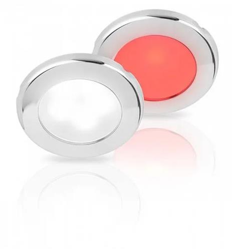 Hella EuroLED 75 inbouwspot 12V rvs met wit/rood licht schroefmontage