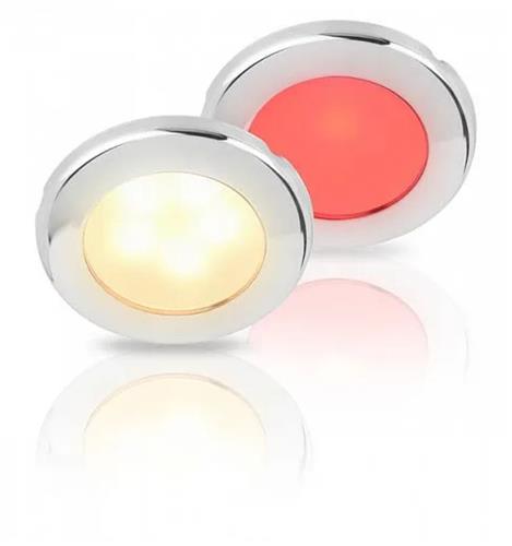 Hella EuroLED 75 inbouwspot 12V rvs met warm wit/rood licht schroefmontage