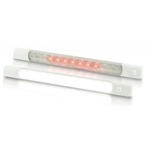 Hella opbouw LED strip met schakelaar 24V wit/rood