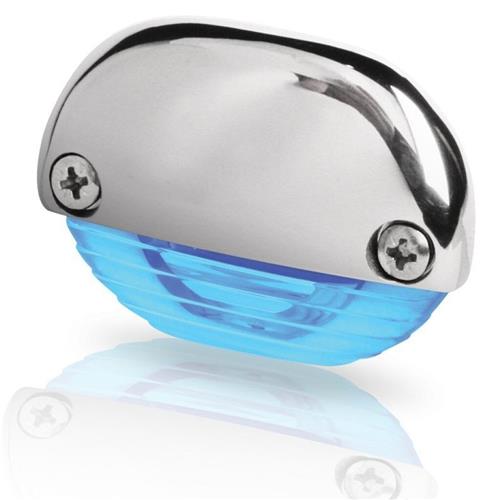Hella LED traplamp 12/24V blauw/gepolijst rvs316