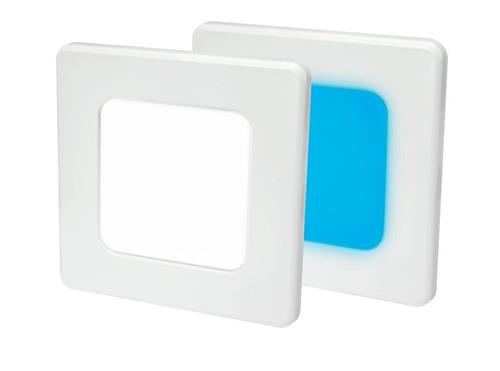 Hella EuroLED 95 down light vierkantwit met wit/blauw licht schroefbevestiging