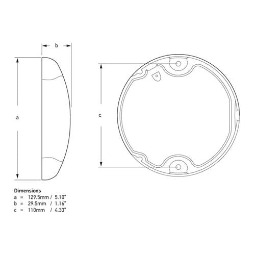 Hella EuroLED 130 Touch cabinelamp 9-33V zwart met wit/blauw licht