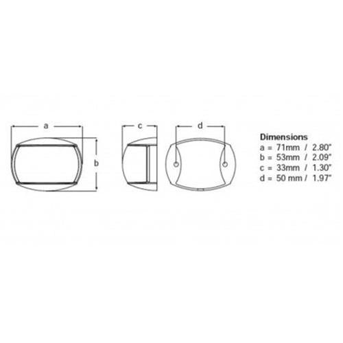 Hella NaviLED Compact stuurboordlicht/bakboordlicht zwart/helder