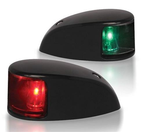 Hella NaviLED Compact lantaarnset stuurboord/bakboord zwart dekmontage 9-33V / gekleurde lens / kabel 500mm