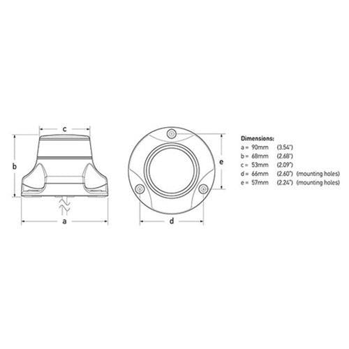 Hella NaviLED Pro rondschijnend rood 360°12/24V 2NM zwart huis
