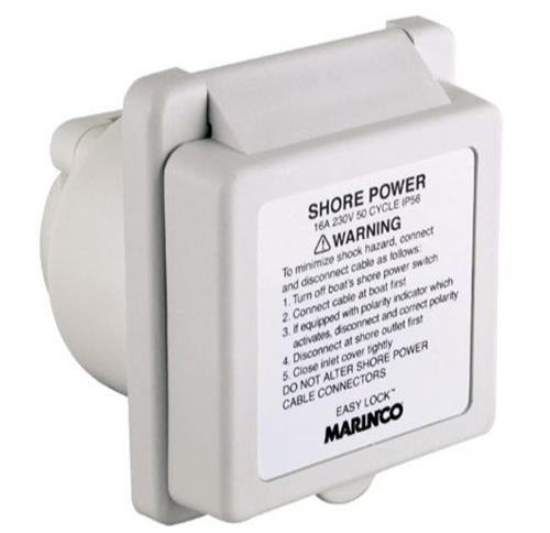 Marinco 16A easy lock inlaat kunstof met behuizing