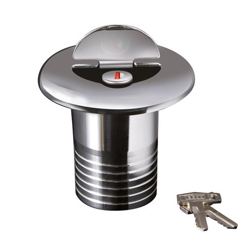Hollex dekdop messing FUEL met slot 38mm