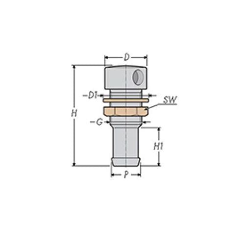 Guidi ontluchtingsnippel voor 20mm