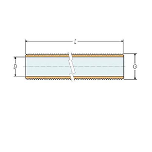 Guidi draadbus messing 1″x25x1000mm