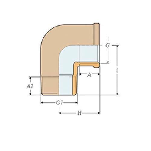 Guidi knie 1″ binnen-buiten